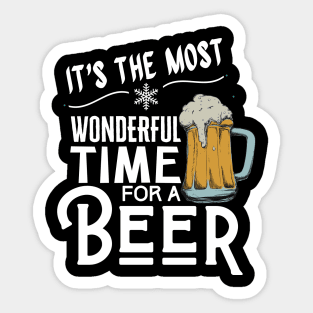 It's The Most Wonderful Time For A Beer Sticker